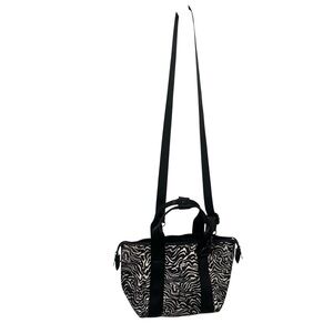 Fabletics Black and White Zebra Print Women's Bag adjustable crossbody strap EUC